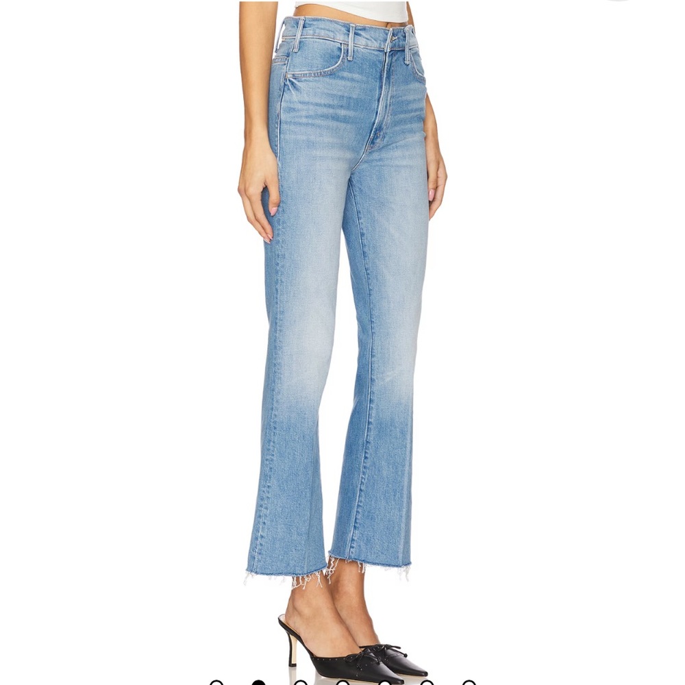 MOTHER High Rise Blue Jeans with Vintage-Inspired Wash